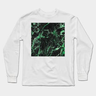 Jade green marble Long Sleeve T-Shirt